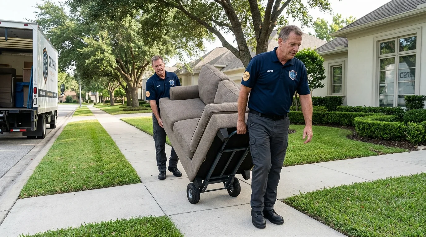 Local residential moving crew loading furniture in Grand Junction, CO